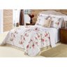 Kit Cobre Leito Queen Cristal Dupla Face 04 Peças Floral - Enxovais Aquarela - 1
