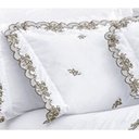 Ver imagem 3 de Kit Cobre Leito King Mondrean Percal 200 Fios 3 Peças Branco - Vilela Enxovais