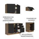 Ver mais imagens de Cozinha Completa 180003 Com Armário E Balcão Rustic/Preto