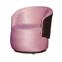 Ver imagem 4 de Kit 2 Poltronas Organica Beatriz Veludo Rosa Chiclete C/ Composê Corano Marrom - Lm Decor
