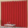 Cortina para Varão Duplo Boticari 3,00m x 2,60m Vermelho - Vilela Enxovais - 1