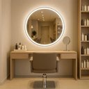 Ver imagem 2 de Espelho Redondo Jateado com Led Branco 60x60 Lapidado Touch