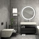 Ver imagem 3 de Espelho Redondo Jateado com Led Branco 60x60 Lapidado Touch