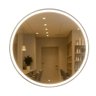 Espelho Redondo Jateado com Led Branco 60x60 Lapidado Touch - 1