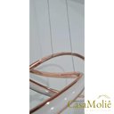 Ver imagem 5 de Lustre Led 3 Anéis Moderno 113w 80cm Rose C/ Controle