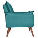 Ver imagem 3 de Poltrona Decorativa Opala Suede Azul - Kasa Sofá