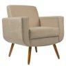 Kit 2 Poltronas Decorativas Cristal Suede Bege - Kasa Sofá - 2