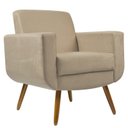 Ver imagem 2 de Kit 2 Poltronas Decorativas Cristal Suede Bege - Kasa Sofá