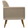 Kit 2 Poltronas Decorativas Cristal Suede Bege - Kasa Sofá - 4