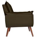 Ver imagem 3 de Poltrona Decorativa Opala Suede Marrom - Kasa Sofá