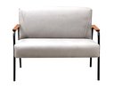 Ver imagem 3 de Namoradeira Decorativa Jade Braços Fixo - Suede Bege