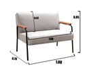 Ver imagem 4 de Namoradeira Decorativa Jade Braços Fixo - Suede Bege