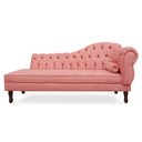 Ver imagem 1 de Divã Recamier Namoradeira Larissa 160cm com Capitonê - Esquerda Suede: Rosa