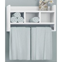 Nicho Porta Toalha Toalheiro Mdf Organizador para Banheiro Cor:branco - 1