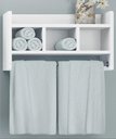 Ver imagem 1 de Nicho Porta Toalha Toalheiro Mdf Organizador para Banheiro Cor:branco