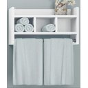 Ver imagem 1 de Nicho Porta Toalha Toalheiro Mdf Organizador para Banheiro Cor:branco