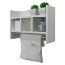 Ver imagem 4 de Nicho Porta Toalha Toalheiro Mdf Organizador para Banheiro Cor:branco