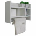 Ver imagem 2 de Nicho Porta Toalha Toalheiro Mdf Organizador para Banheiro Cor:branco