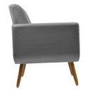 Ver imagem 4 de Kit 2 Poltronas Decorativas Cristal Suede Cinza - Kasa Sofá