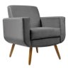 Kit 2 Poltronas Decorativas Cristal Suede Cinza - Kasa Sofá - 2
