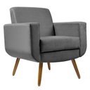 Ver imagem 2 de Kit 2 Poltronas Decorativas Cristal Suede Cinza - Kasa Sofá