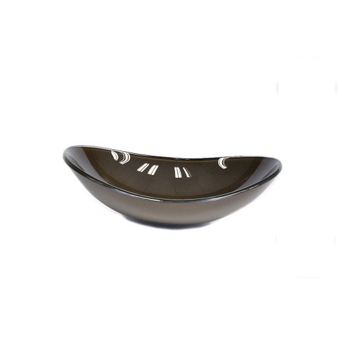 CUBA DE VIDRO OVAL 47CM MARROM