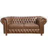 Namoradeira Chesterfield Vittorio 3 Lugares Via Encanto Courano Marrom - 1