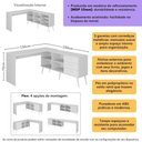Ver imagem 3 de Mesa Gamer em L para Computador com 3 Gavetas Nexus Multimóveis Mp6048 Branco