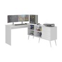 Ver imagem 1 de Mesa Gamer em L para Computador com 3 Gavetas Nexus Multimóveis Mp6048 Branco