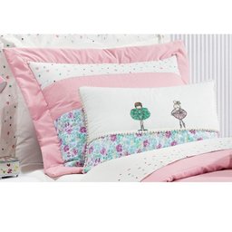 Kit Colcha Solteiro 04 Peças Percal 200 Fios Bailarina Rosa - Bernadete Casa - 3