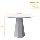 Ver imagem 2 de Mesa de Jantar 100x100 Cm Isis com Vidro Off White – New Ceval