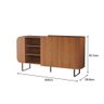 Buffet Aparador Flow para Sala de Jantar com 2 Portas Pés de Aço Moderno Potenza - 5