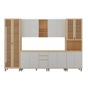 Ver imagem 6 de Cozinha Completa 100% MDF 6 Peças com Espaço para Micro-Ondas e Tampo 340cm Aura Luciane Móveis