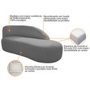 Ver imagem 4 de Kit Divã Luna 160cm Lado Direito e 01 Poltrona Base de Ferro Preto Suede Cinza
