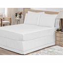 Ver imagem 1 de Saia para Cama Box Casal Queen 01 Peça Branco - Bordados Ricardo