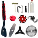 Ver imagem 7 de Roçadeira Robusta À Gasolina Kawashima Bcj620l 62cc 2t C/ Kit 4 Lâminas de Corte e Trimmer