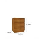 Ver imagem 2 de Mesa de Cabeceira 3 Gavetas Corrediças Telescópicas - Veronna-cinamomo - Tcil Móveis