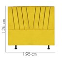 Ver imagem 3 de Cabeceira Estofada Bélgica 195cm King Size para Cama Colchão Box Quarto Suede Amarelo - Aurora
