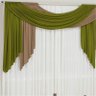 Cortina Isabella para Varão Duplo 2,00M x 1,70M 01 Peça - Verde/Avelã/Palha - 2