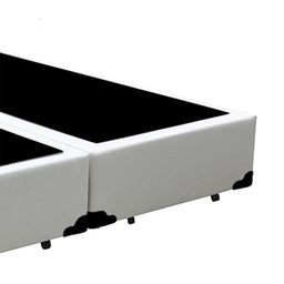 Base Box Blindado Casal Bipartido Extremo Reforçado HomeQueen Sintético Branco 40x138x188 - 2