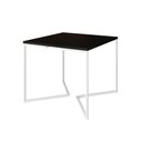 Ver imagem 1 de Mesa Jantar Industrial Quadrada Preta 90Cm Base V Ferro Branco Cor: Preto