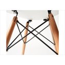 Ver imagem 3 de Kit 2 Cadeiras Eiffel Charles Eames em Abs Preta com Base de Madeira Dsw