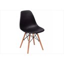 Ver imagem 2 de Kit 4 Cadeiras Eiffel Charles Eames em Abs Preta com Base de Madeira Dsw