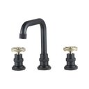 Ver imagem 1 de Torneira Para Banheiro Misturador Duplo Comando Jatobá Pingoo.casa - Preto e Dourado