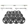 Kit de Anilhas Sport Luxo 50 Kg + Barras com Presilhas - 1