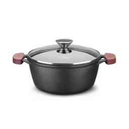 Conjunto Caçarolas Ferro Fundido 4 Peças Tampa Vidro + Caixa de Madeira Mta - 4