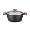 Conjunto Caçarolas Ferro Fundido 4 Peças Tampa Vidro + Caixa de Madeira Mta - 4