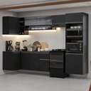 Ver imagem 1 de Armário de Cozinha Completa de Canto Suspenso 385 Cm Preto Nice Madesa 02
