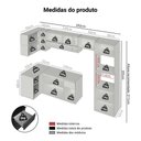 Ver imagem 3 de Armário de Cozinha Completa de Canto Suspenso 385 Cm Preto Nice Madesa 02