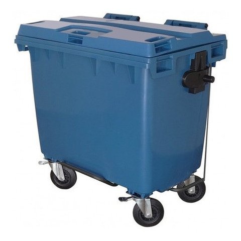 Contêiner Contentor Lixeira Plástico 660 Litros Com Pedal